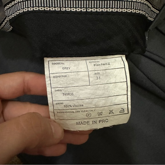 Vitarelli men’s grey 100% viscose dress pants size 31 - Picture 7 of 13